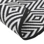 vidaXL Alfombra de exterior PP blanco y negro Ø200 cm vidaXL Alfombra de exterior PP blanco y negro Ø200 cm