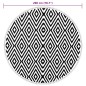 vidaXL Alfombra de exterior PP blanco y negro Ø200 cm vidaXL Alfombra de exterior PP blanco y negro Ø200 cm