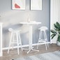vidaXL Mesa alta de comedor madera ingeniería y acero blanco Ø80x110cm vidaXL Mesa alta de comedor madera ingeniería y acero blanco Ø80x110cm