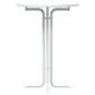 vidaXL Mesa alta de comedor madera ingeniería y acero blanco Ø80x110cm vidaXL Mesa alta de comedor madera ingeniería y acero blanco Ø80x110cm