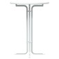 vidaXL Mesa alta de comedor madera ingeniería y acero blanco Ø80x110cm vidaXL Mesa alta de comedor madera ingeniería y acero blanco Ø80x110cm