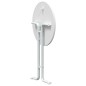 vidaXL Mesa alta de comedor madera ingeniería y acero blanco Ø80x110cm vidaXL Mesa alta de comedor madera ingeniería y acero blanco Ø80x110cm