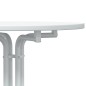 vidaXL Mesa alta de comedor madera ingeniería y acero blanco Ø80x110cm vidaXL Mesa alta de comedor madera ingeniería y acero blanco Ø80x110cm