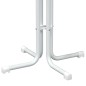 vidaXL Mesa alta de comedor madera ingeniería y acero blanco Ø80x110cm vidaXL Mesa alta de comedor madera ingeniería y acero blanco Ø80x110cm