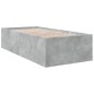 vidaXL Estructura de cama madera de ingeniería gris hormigón 75x190 cm vidaXL Estructura de cama madera de ingeniería gris hormigón 75x190 cm