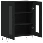 vidaXL Aparador de madera de ingeniería negro 69,5x34x90 cm vidaXL Aparador de madera de ingeniería negro 69,5x34x90 cm