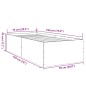 vidaXL Estructura de cama madera de ingeniería gris hormigón 75x190 cm vidaXL Estructura de cama madera de ingeniería gris hormigón 75x190 cm