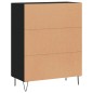 vidaXL Aparador de madera de ingeniería negro 69,5x34x90 cm vidaXL Aparador de madera de ingeniería negro 69,5x34x90 cm