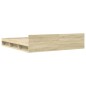 vidaXL Cama con cajones madera ingeniería roble Sonoma 180x200 cm vidaXL Cama con cajones madera ingeniería roble Sonoma 180x200 cm