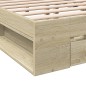 vidaXL Cama con cajones madera ingeniería roble Sonoma 180x200 cm vidaXL Cama con cajones madera ingeniería roble Sonoma 180x200 cm