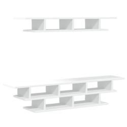 vidaXL Muebles de TV de pared madera de ingeniería blanco