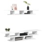 vidaXL Muebles de TV de pared madera de ingeniería blanco vidaXL Muebles de TV de pared madera de ingeniería blanco