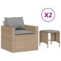 vidaXL Juego de sofás jardín con cojines 4 pzas ratán sintético beige vidaXL Juego de sofás jardín con cojines 4 pzas ratán sintético beige
