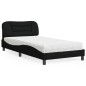 vidaXL Cama con colchón tela negro 100x200 cm vidaXL Cama con colchón tela negro 100x200 cm