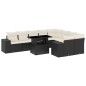 vidaXL Set de sofás de jardín 10 pzas cojines ratán sintético negro vidaXL Set de sofás de jardín 10 pzas cojines ratán sintético negro