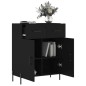 vidaXL Aparador de madera de ingeniería negro 69,5x34x90 cm vidaXL Aparador de madera de ingeniería negro 69,5x34x90 cm