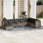 vidaXL Set de sofás de jardín 8 pzas y cojines ratán sintético gris vidaXL Set de sofás de jardín 8 pzas y cojines ratán sintético gris