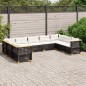 vidaXL Set de sofás de jardín 8 piezas y cojines ratán sintético negro vidaXL Set de sofás de jardín 8 piezas y cojines ratán sintético negro