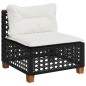 vidaXL Set de sofás de jardín 8 piezas y cojines ratán sintético negro vidaXL Set de sofás de jardín 8 piezas y cojines ratán sintético negro