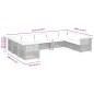 vidaXL Set de sofás de jardín 8 piezas y cojines ratán sintético negro vidaXL Set de sofás de jardín 8 piezas y cojines ratán sintético negro