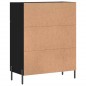 vidaXL Aparador de madera de ingeniería negro 69,5x34x90 cm vidaXL Aparador de madera de ingeniería negro 69,5x34x90 cm