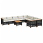 vidaXL Set de sofás de jardín 10 pzas cojines ratán sintético negro vidaXL Set de sofás de jardín 10 pzas cojines ratán sintético negro