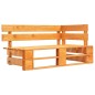 vidaXL Muebles de palets 4 pzas y cojines madera pino impregnada miel vidaXL Muebles de palets 4 pzas y cojines madera pino impregnada miel