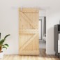 vidaXL Puerta corredera con herrajes madera maciza de pino 90x210 cm vidaXL Puerta corredera con herrajes madera maciza de pino 90x210 cm