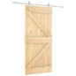 vidaXL Puerta corredera con herrajes madera maciza de pino 90x210 cm vidaXL Puerta corredera con herrajes madera maciza de pino 90x210 cm