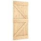 vidaXL Puerta corredera con herrajes madera maciza de pino 90x210 cm vidaXL Puerta corredera con herrajes madera maciza de pino 90x210 cm