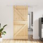 vidaXL Puerta corredera con herrajes madera maciza de pino 90x210 cm vidaXL Puerta corredera con herrajes madera maciza de pino 90x210 cm