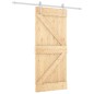 vidaXL Puerta corredera con herrajes madera maciza de pino 90x210 cm vidaXL Puerta corredera con herrajes madera maciza de pino 90x210 cm