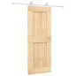 vidaXL Puerta corredera con herrajes madera maciza de pino 80x210 cm vidaXL Puerta corredera con herrajes madera maciza de pino 80x210 cm