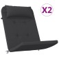 vidaXL Cojines para silla Adirondack 2 uds tela Oxford negro