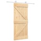 vidaXL Puerta corredera con herrajes madera maciza de pino 90x210 cm vidaXL Puerta corredera con herrajes madera maciza de pino 90x210 cm
