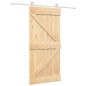 vidaXL Puerta corredera con herrajes madera maciza de pino 95x210 cm vidaXL Puerta corredera con herrajes madera maciza de pino 95x210 cm