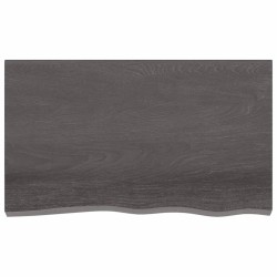 vidaXL Estante pared madera roble tratada marrón oscuro 100x60x(2-6)cm