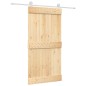 vidaXL Puerta corredera con herrajes madera maciza de pino 100x210 cm vidaXL Puerta corredera con herrajes madera maciza de pino 100x210 cm