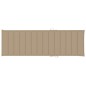 vidaXL Tumbona doble y cojines beige madera pino impregnada