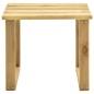 vidaXL Tumbona de jardín con mesa y cojín de madera de pino impregnada vidaXL Tumbona de jardín con mesa y cojín de madera de pino impregnada