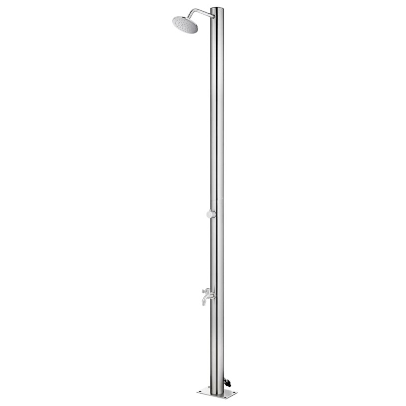 vidaXL Ducha de jardín acero inoxidable 215 cm vidaXL Ducha de jardín acero inoxidable 215 cm