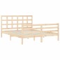 vidaXL Estructura de cama de matrimonio con cabecero madera maciza vidaXL Estructura de cama de matrimonio con cabecero madera maciza