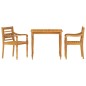 vidaXL Juego de comedor para jardín 3 pzas madera maciza de teca vidaXL Juego de comedor para jardín 3 pzas madera maciza de teca