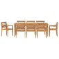 vidaXL Juego de comedor para jardín 9 piezas madera maciza de teca vidaXL Juego de comedor para jardín 9 piezas madera maciza de teca