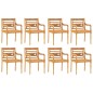 vidaXL Juego de comedor para jardín 9 piezas madera maciza de teca vidaXL Juego de comedor para jardín 9 piezas madera maciza de teca