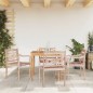 vidaXL Sillas Batavia 4 uds madera maciza de teca encalada vidaXL Sillas Batavia 4 uds madera maciza de teca encalada