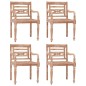 vidaXL Sillas Batavia 4 uds madera maciza de teca encalada vidaXL Sillas Batavia 4 uds madera maciza de teca encalada