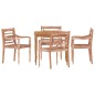 vidaXL Sillas Batavia 4 uds madera maciza de teca encalada vidaXL Sillas Batavia 4 uds madera maciza de teca encalada