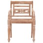 vidaXL Sillas Batavia 4 uds madera maciza de teca encalada vidaXL Sillas Batavia 4 uds madera maciza de teca encalada