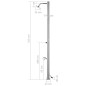 vidaXL Ducha de jardín acero inoxidable 215 cm vidaXL Ducha de jardín acero inoxidable 215 cm